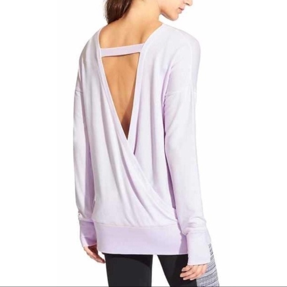 Athleta Tops - Athleta Open Back Chakra Sweatshirt Gray XL